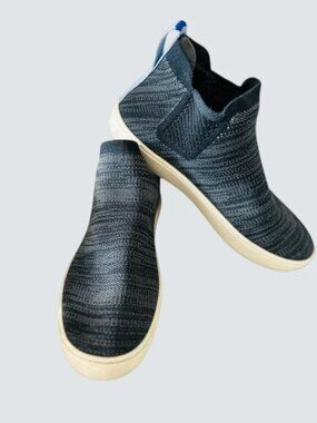Rothy's Heather Gray Sneakers Mid Top Slip-on Knitted Fabric Size 9